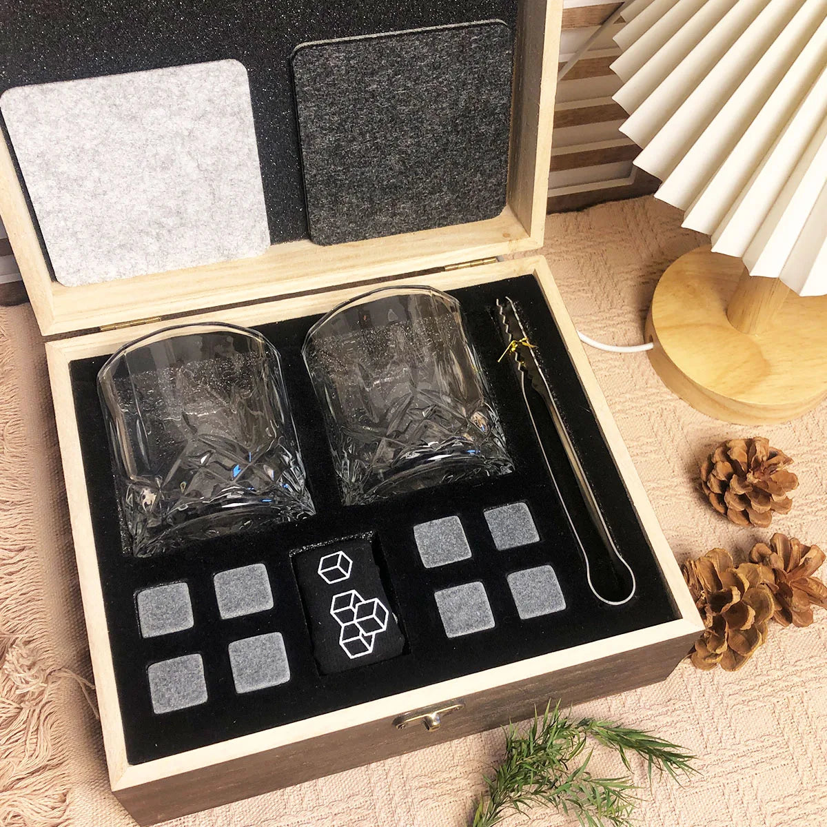 Fathers Day Gifts for Dad,Whiskey Ice Stone Box Present for Dad Papa Grandpa Step Dad Husband,Dad Gifts for Birthday Anniversary