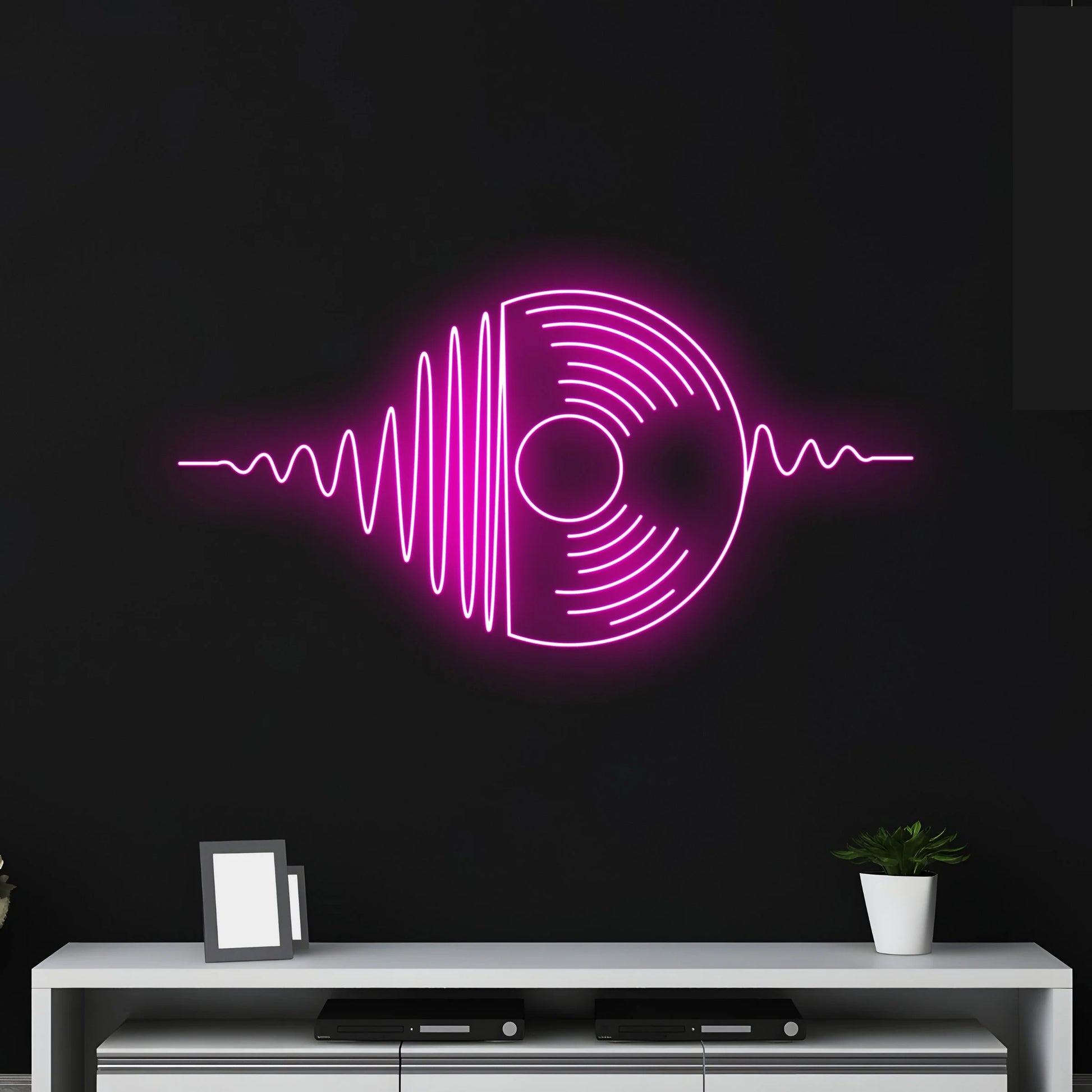 Custom Record Disc Led Sign, Music Sound Wave Neon Light, DJ Neon Sign, Vinyl