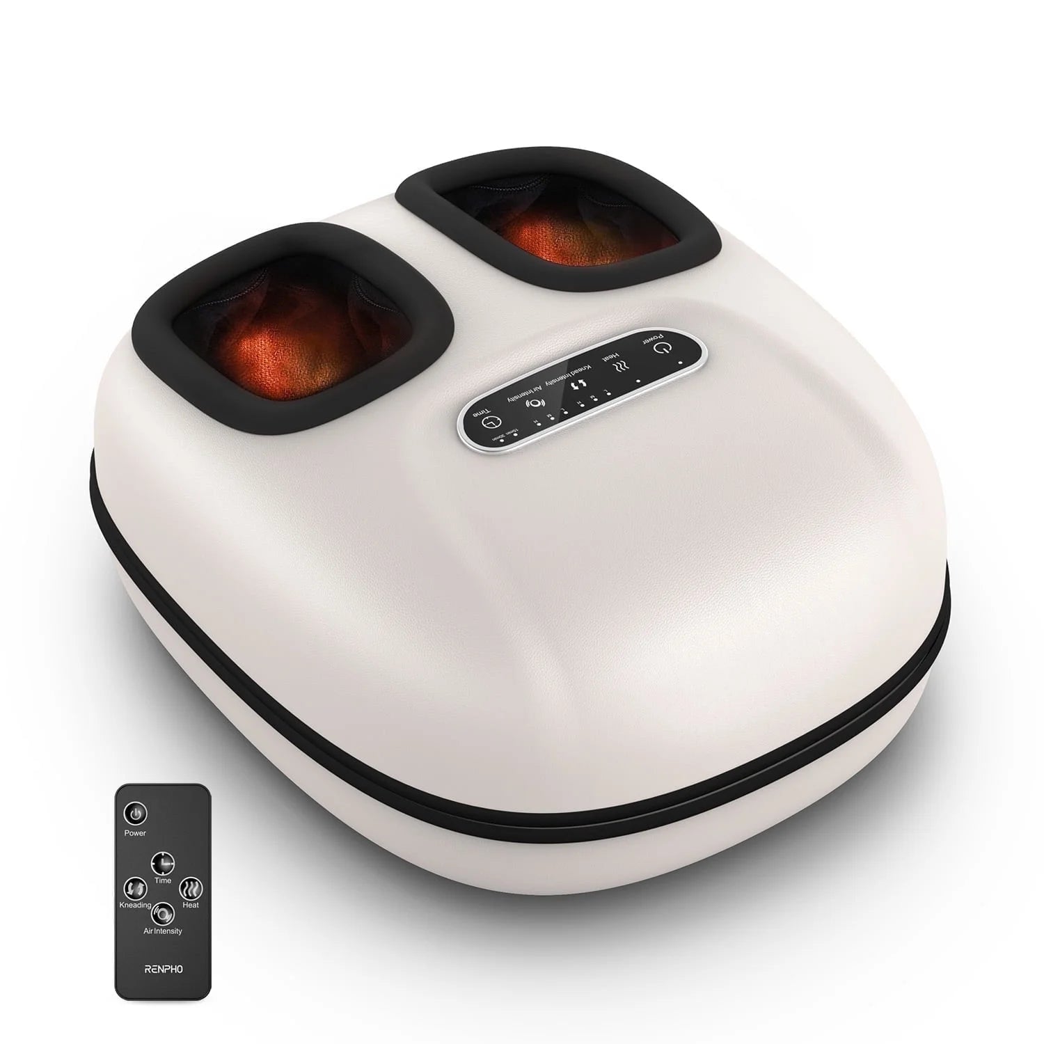 Foot Massager with Heat for Tired Foot Blood Circulation up to Size 11, White, Fathers Day & Birthday Gifts for Mom Dad Men