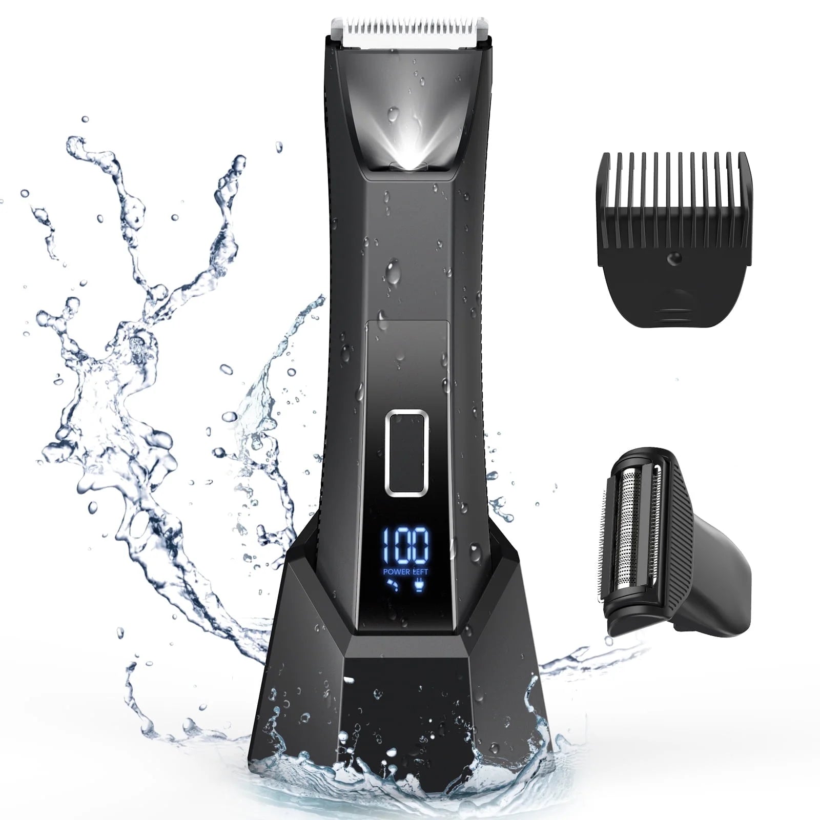 Manscape Trimmer for Men, Dual-Head Pubic Electric Razor, Groin Ball Shaver for Men, IPX7 Waterproof,Gifts for Him Dad