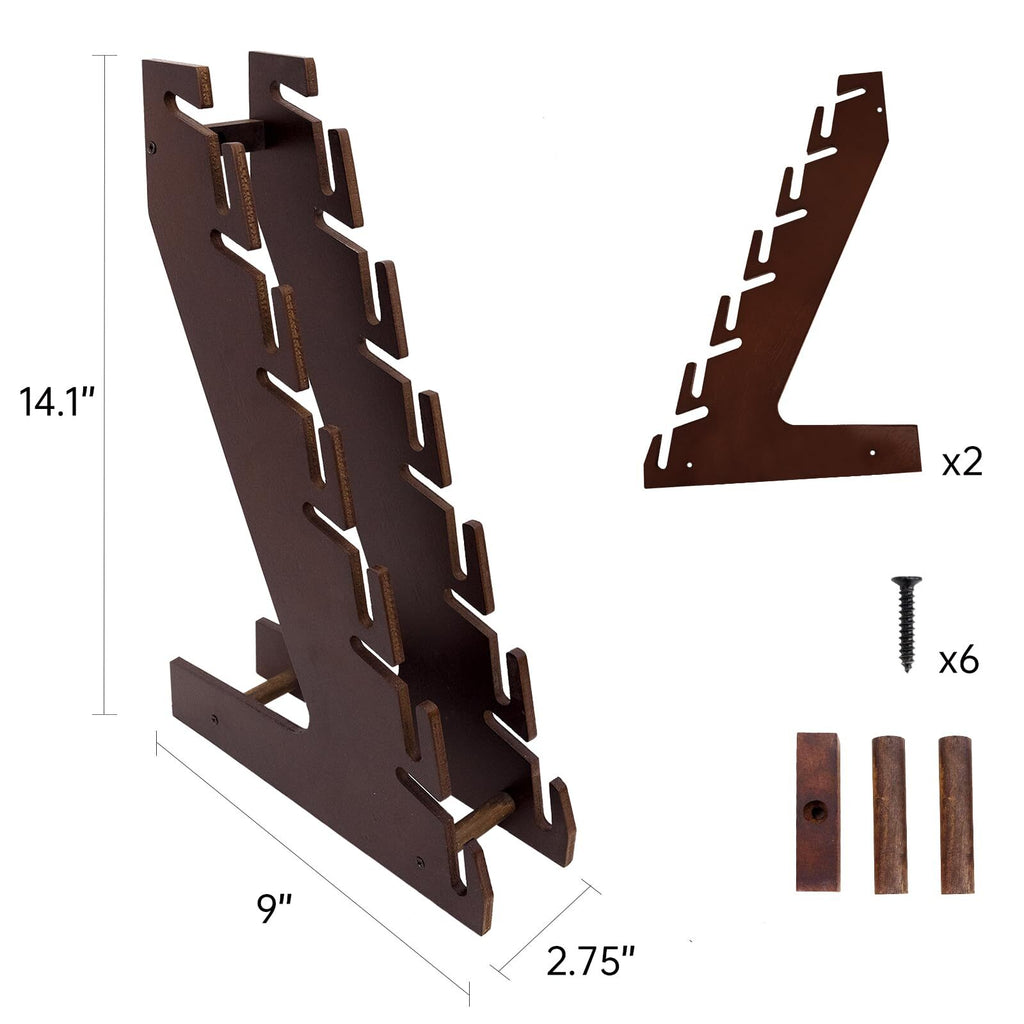 Hat Stand for Baseball Caps Set of 2 Brown Rack Organizer Display Modern Wood