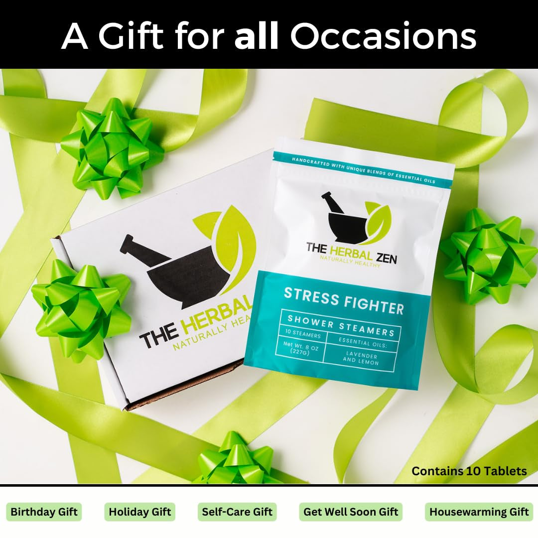 Stress Fighter Shower Steamers Aromatherapy with Essential Oils, Made in the USA Shower Bombs, Shower Bomb Aromatherapy, Relaxing Gifts for Women, Spa Day Gift, Mothers Day Gift