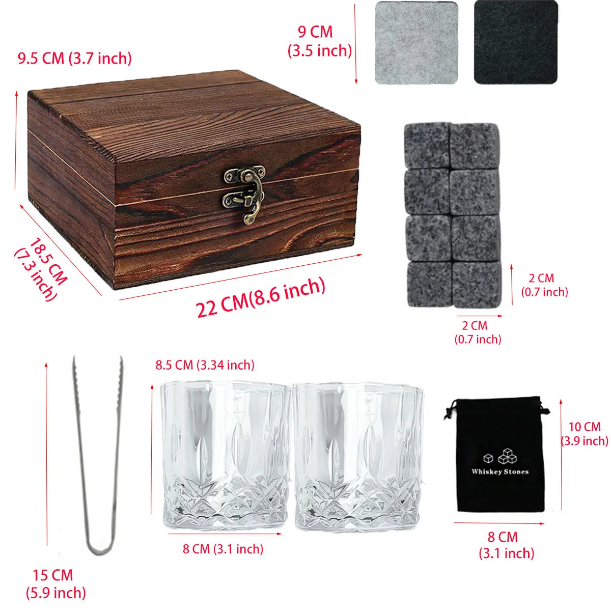 Fathers Day Gifts for Dad,Whiskey Ice Stone Box Present for Dad Papa Grandpa Step Dad Husband,Dad Gifts for Birthday Anniversary