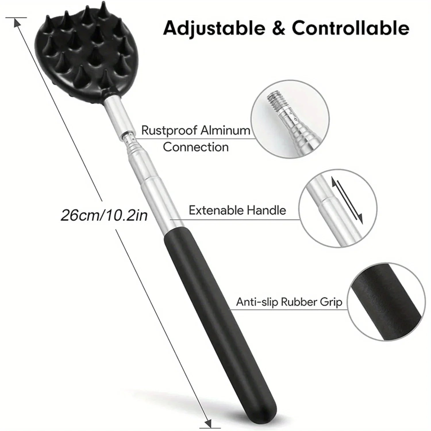 3Pcs/Set Back Scratcher Telescopic Scratching Back Scratcher Massager Kit Scraper Extendable Telescoping Itch Massage Relaxation