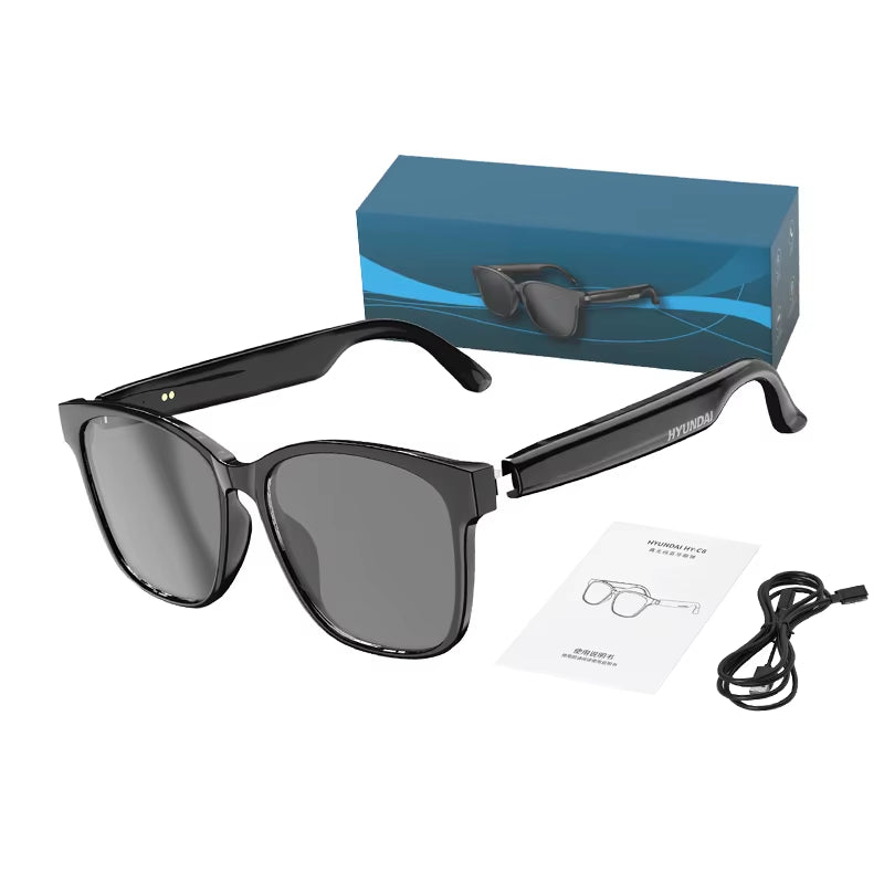 HY-C8 AI Smart Glasses Voice Real-Time Face to Face Language Translator Bluetooth Wireless Headphone AI Chat Smart Sunglasses