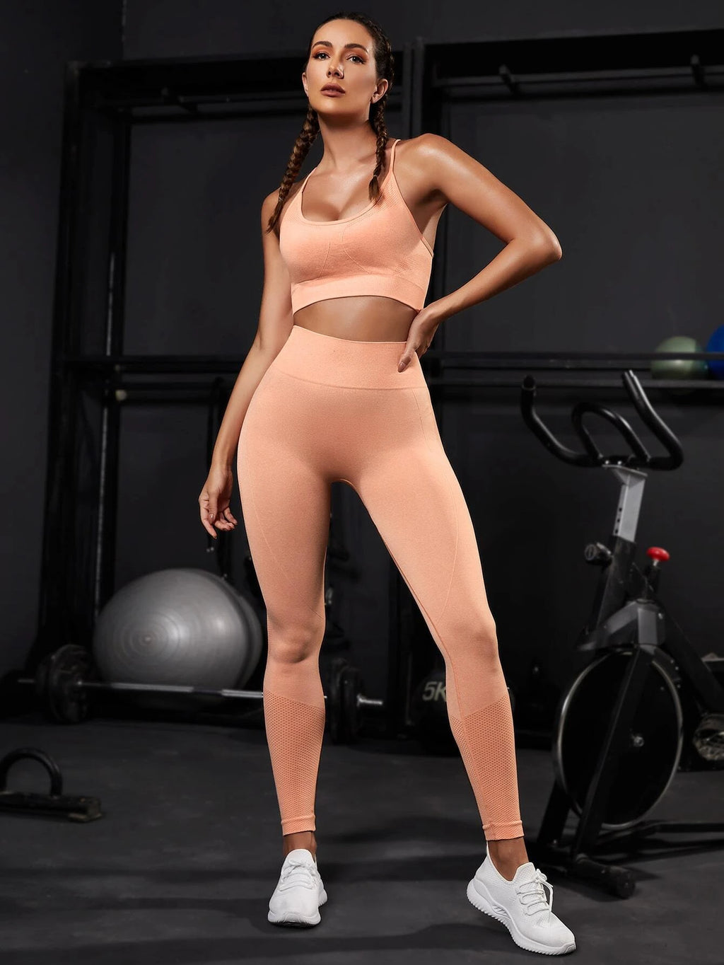 SHEIN Sport Studio Crisscross Back Cami Sports Set