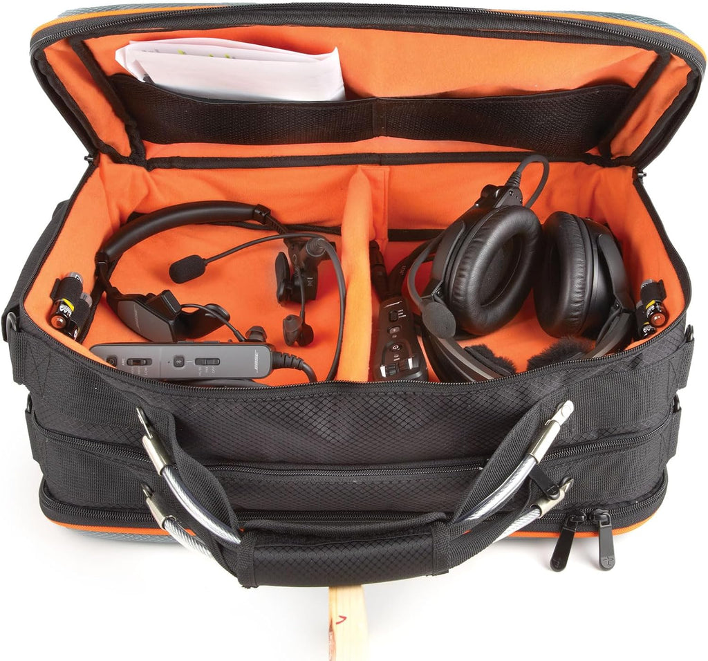Lift XL Flight Bag | Durable Aviation 2-Headset Padded Pilot Bag, with Multiple Pockets & Shoulder Strap