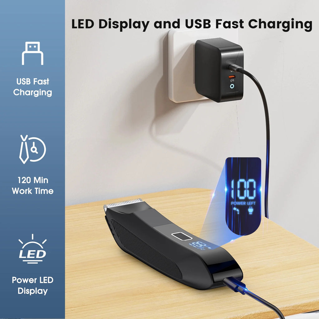 Manscape Trimmer for Men, Dual-Head Pubic Electric Razor, Groin Ball Shaver for Men, IPX7 Waterproof,Gifts for Him Dad