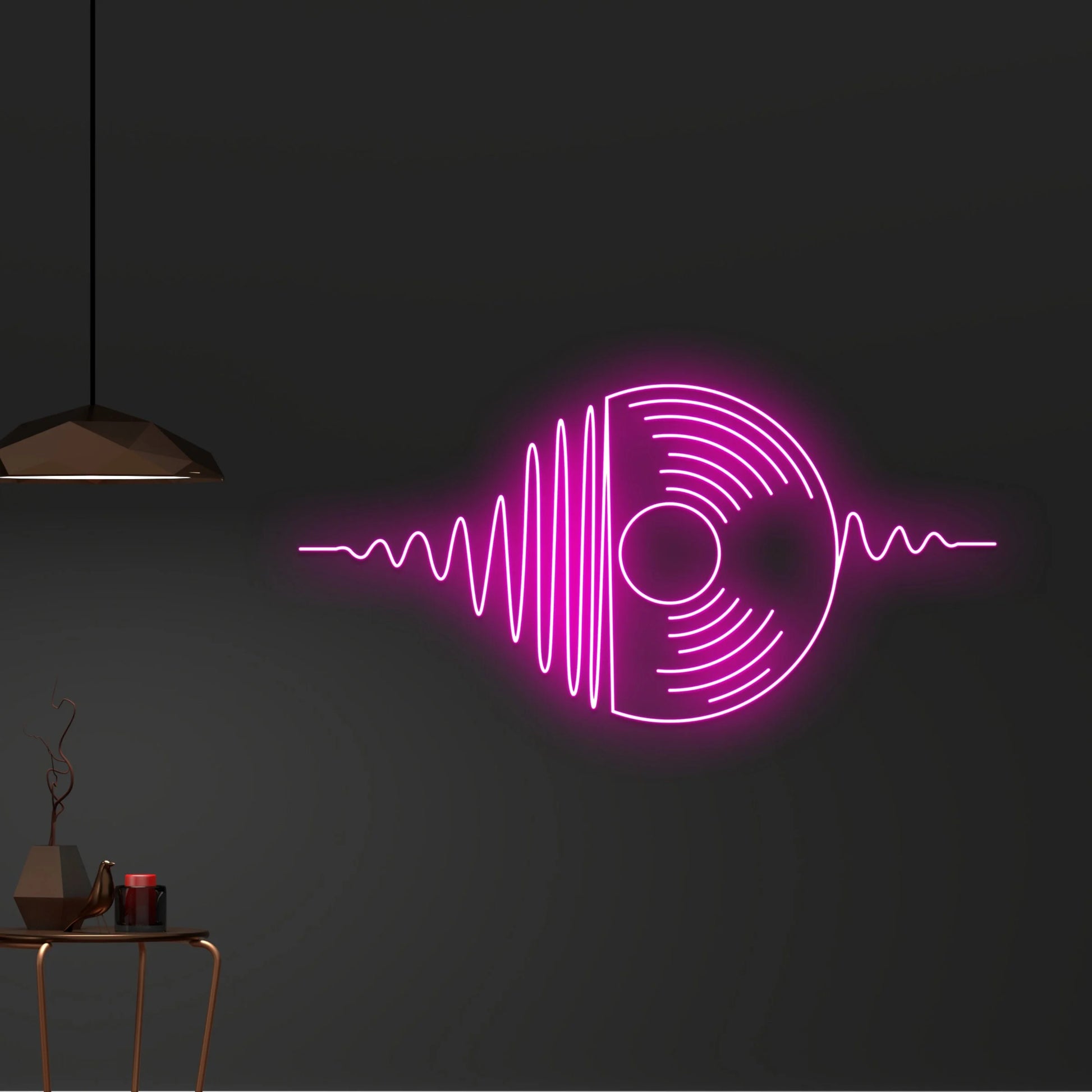 Custom Record Disc Led Sign, Music Sound Wave Neon Light, DJ Neon Sign, Vinyl