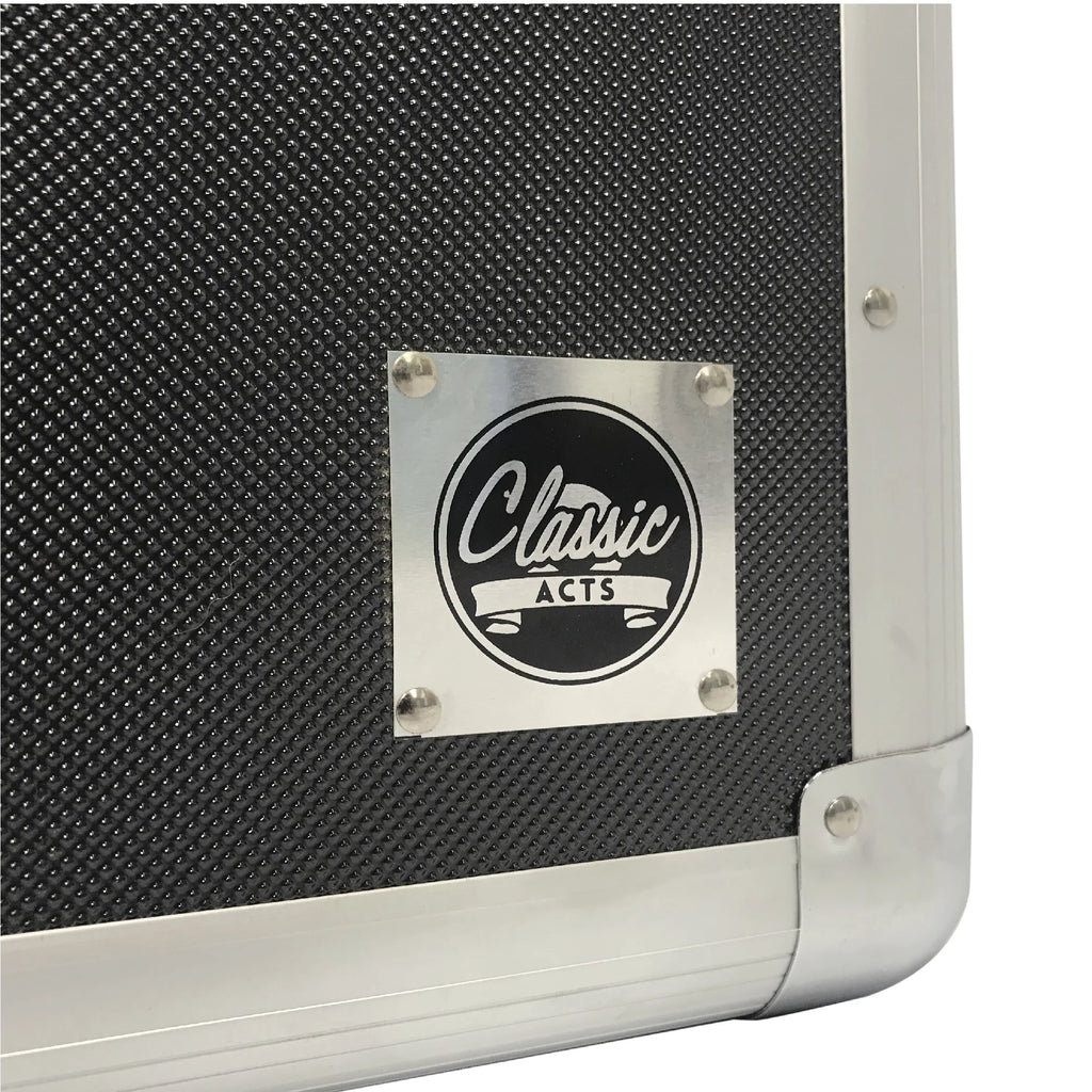 75-Capacity Classic Acts Vinyl Record Album Storage Case, Black