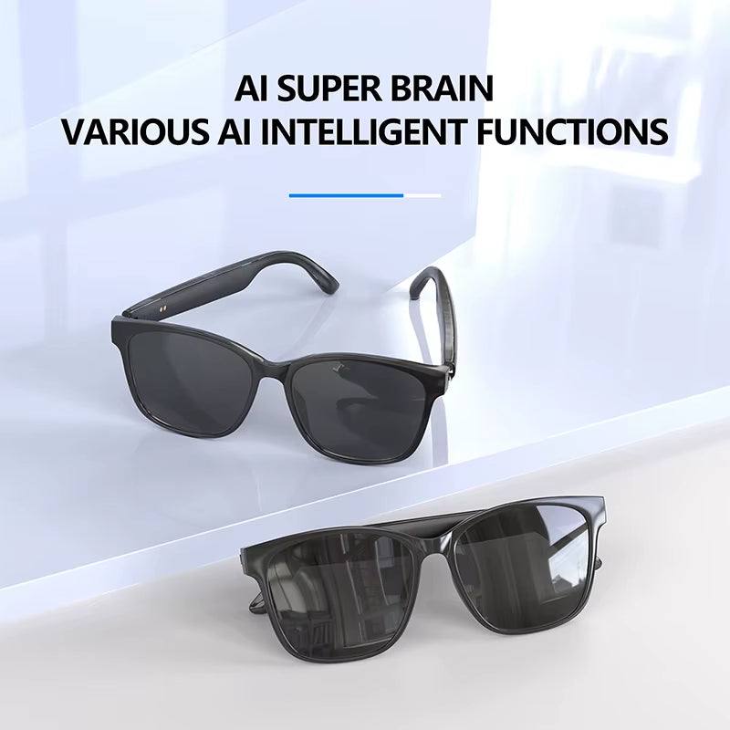 HY-C8 AI Smart Glasses Voice Real-Time Face to Face Language Translator Bluetooth Wireless Headphone AI Chat Smart Sunglasses