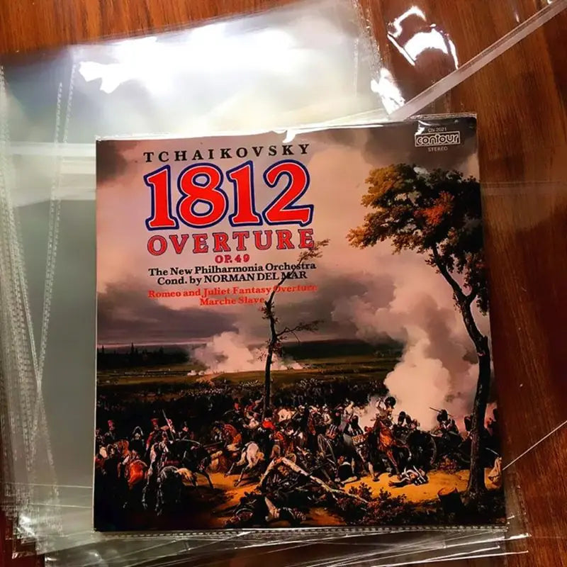 Vinyl Record Outer Sleeves 50 Pack 12" for LP Clear Record Cover for Protection