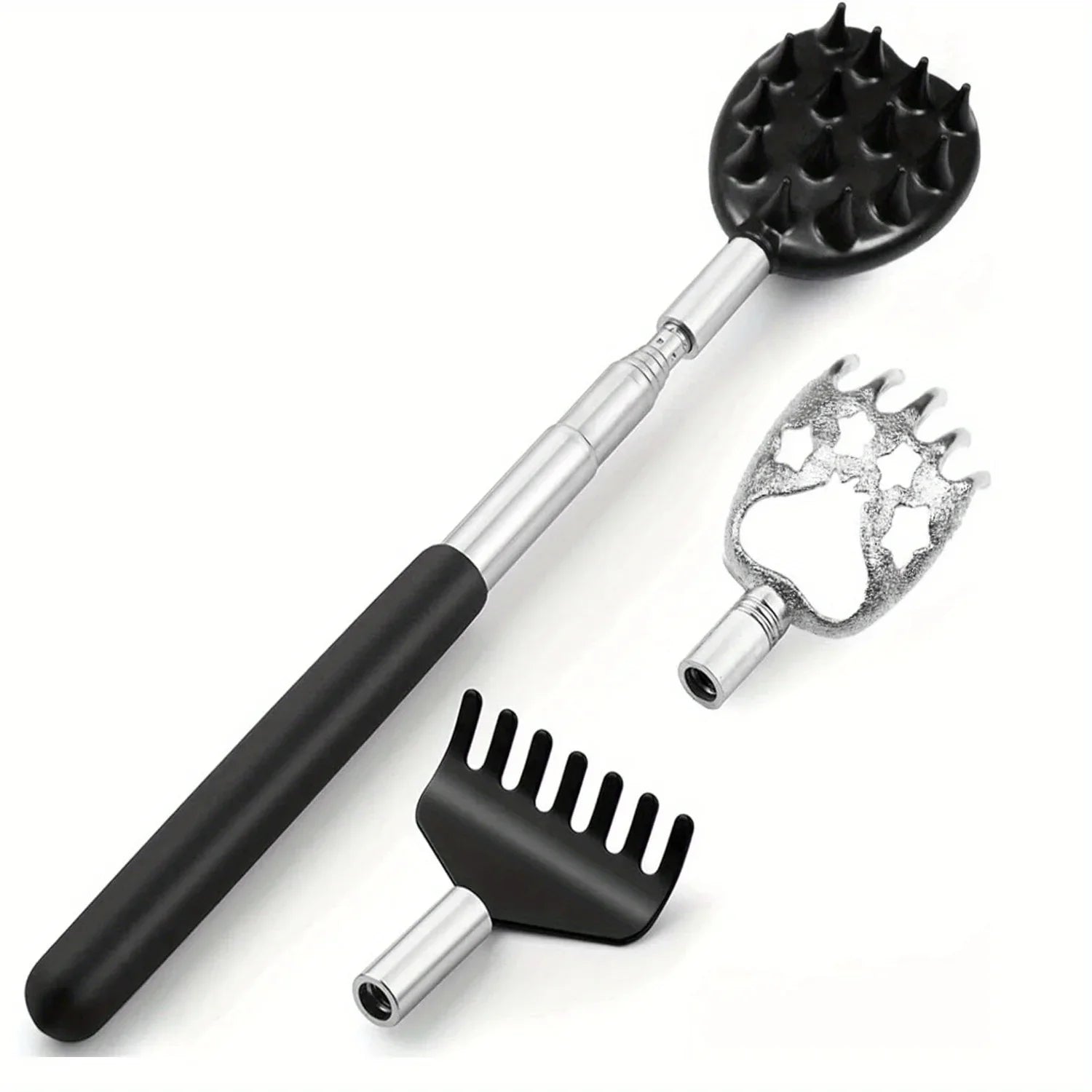 3Pcs/Set Back Scratcher Telescopic Scratching Back Scratcher Massager Kit Scraper Extendable Telescoping Itch Massage Relaxation