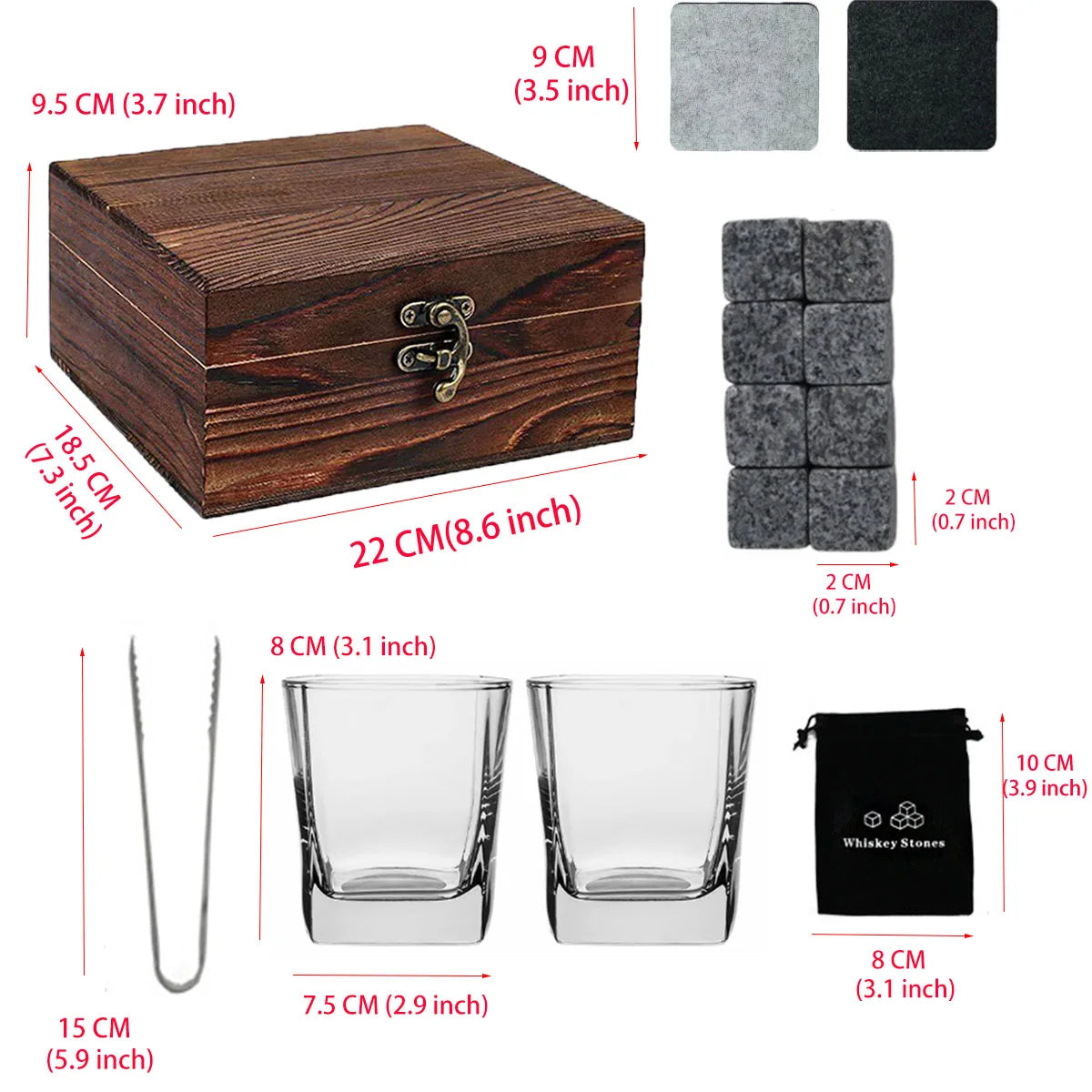 Fathers Day Gifts for Dad,Whiskey Ice Stone Box Present for Dad Papa Grandpa Step Dad Husband,Dad Gifts for Birthday Anniversary