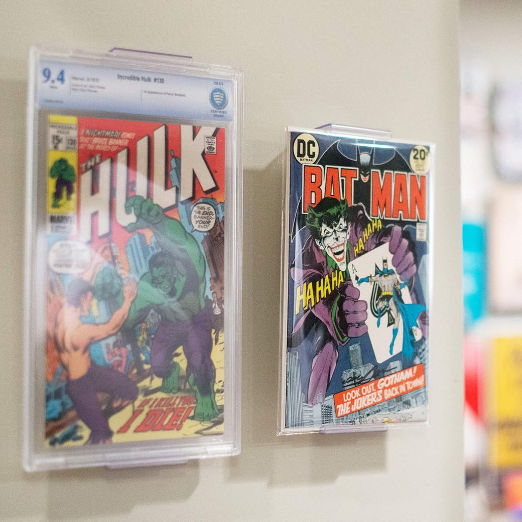 Comic Mount 5 Pack, Comic Book Shelf Stand or Wall Mount Display, Invisible and Adjustable