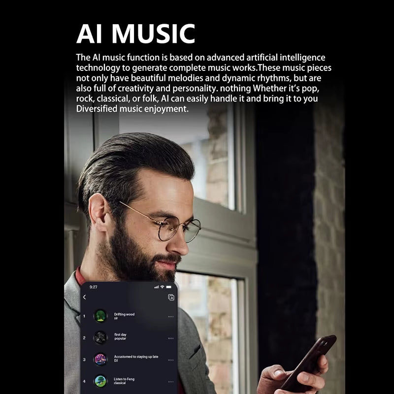 HY-C8 AI Smart Glasses Voice Real-Time Face to Face Language Translator Bluetooth Wireless Headphone AI Chat Smart Sunglasses