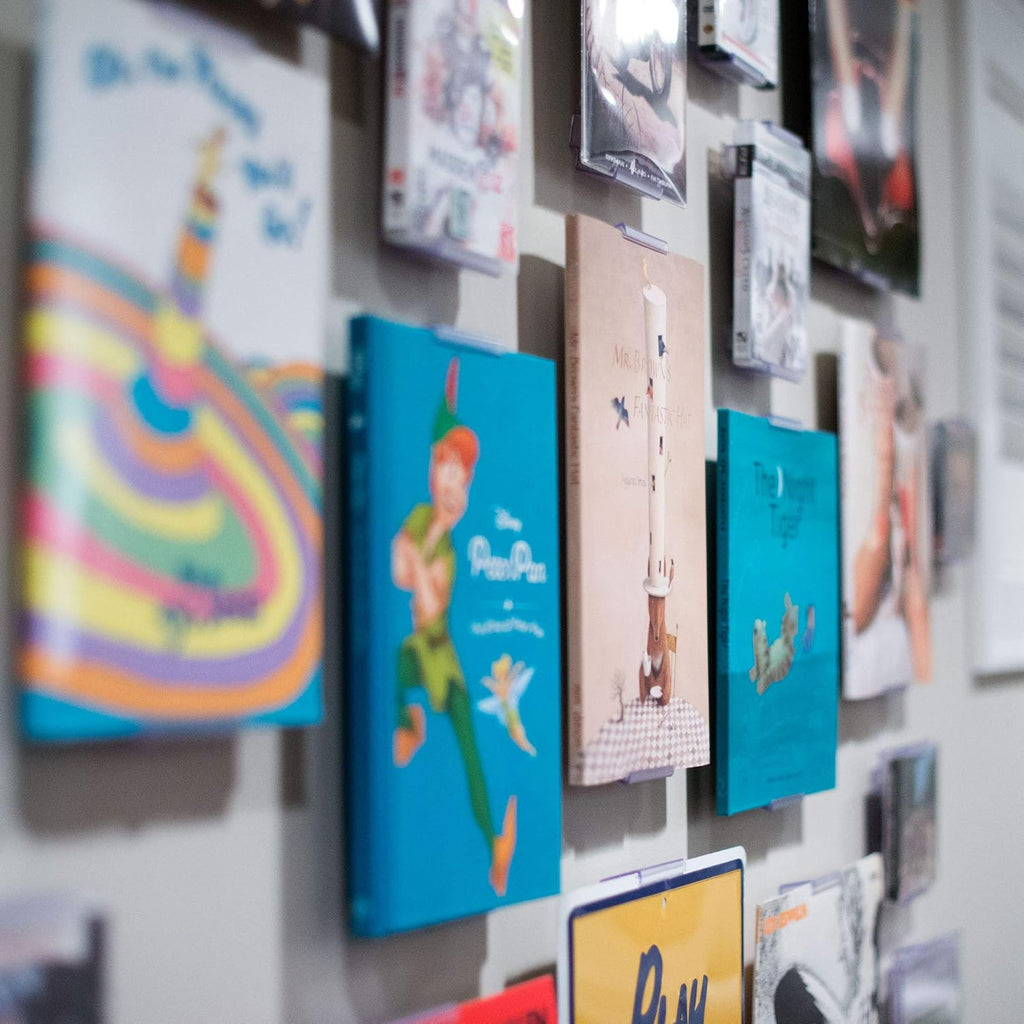 Comic Mount 5 Pack, Comic Book Shelf Stand or Wall Mount Display, Invisible and Adjustable