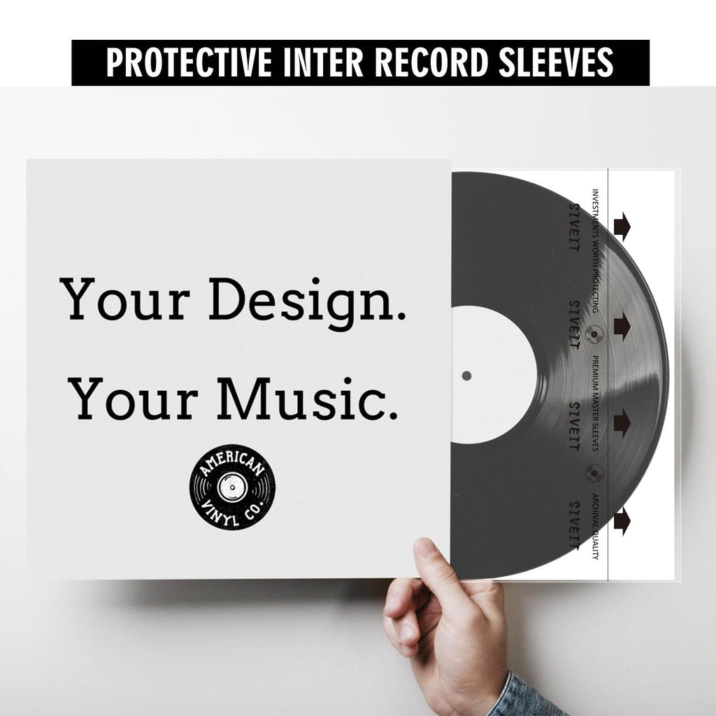 Vinyl Record Inner Sleeves - 100 Pack Anti-Static Vinyl Protective Inner Slee...