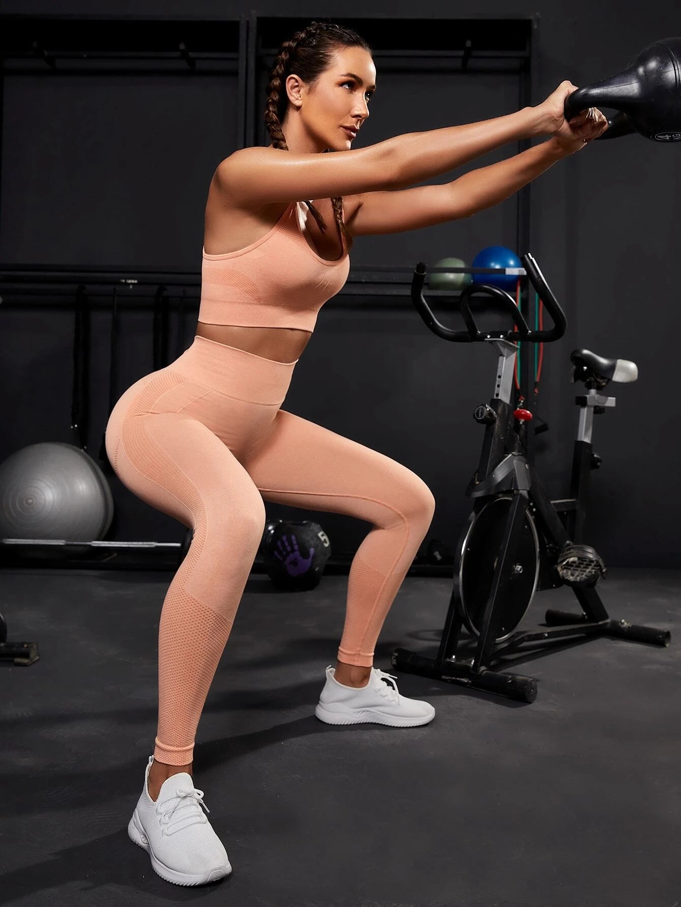 SHEIN Sport Studio Crisscross Back Cami Sports Set